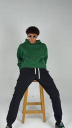 Slim pants with elastic waistband