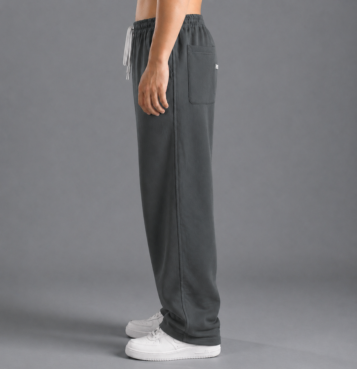 Dark gray Wide-leg pants