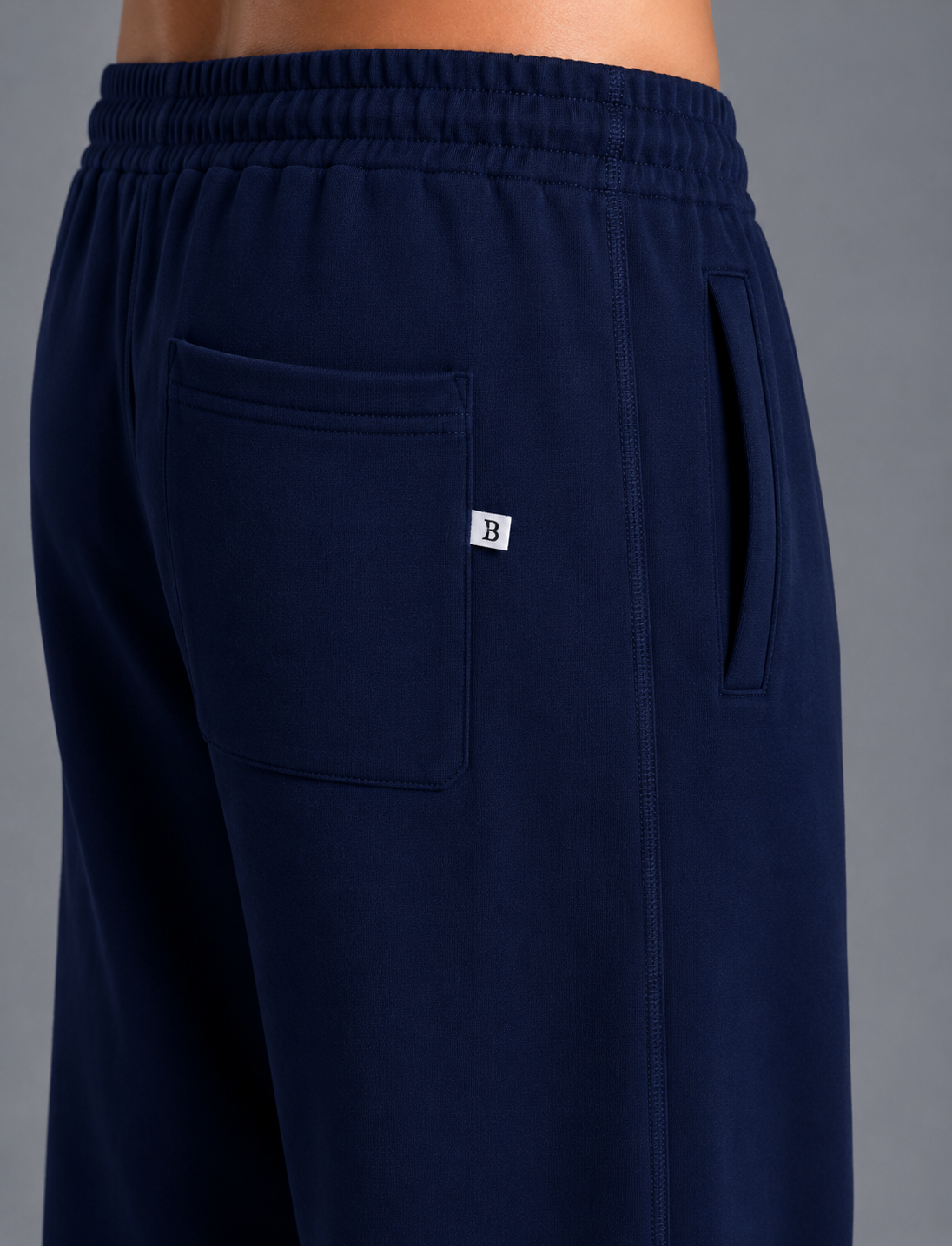 Navy  Wide-leg pants