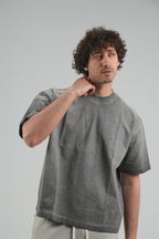 Heather Grey Boxy Fit  T_SHIRT
