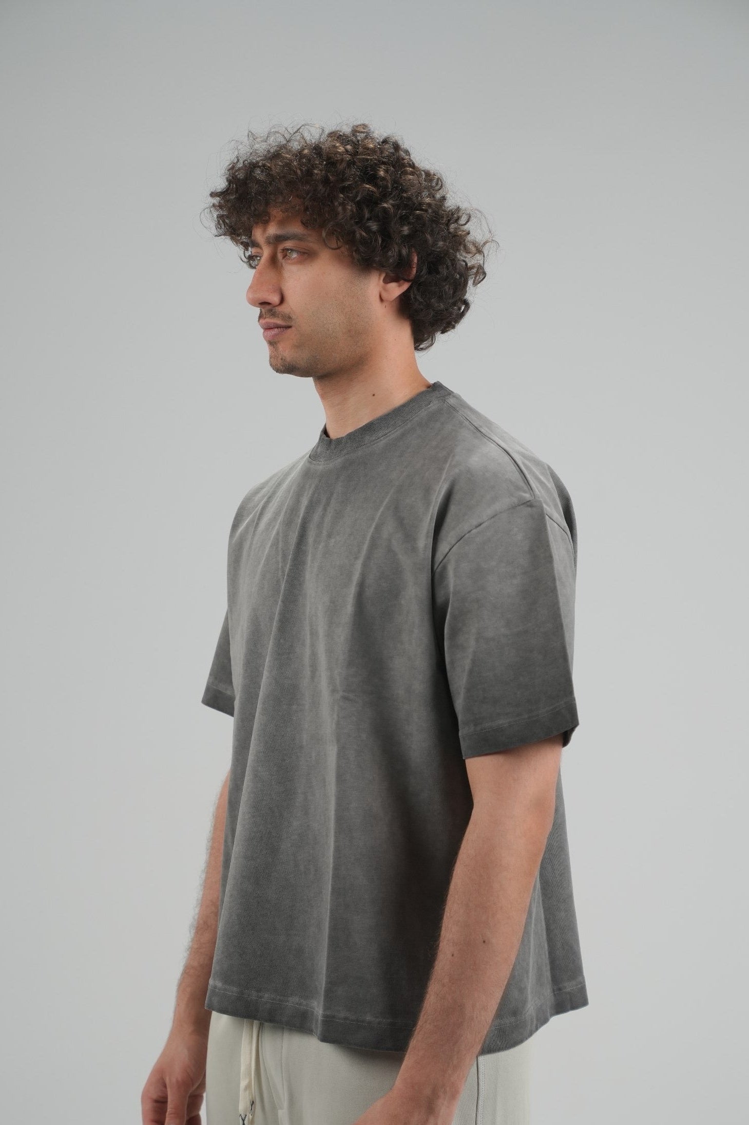 Heather Grey Boxy Fit  T_SHIRT