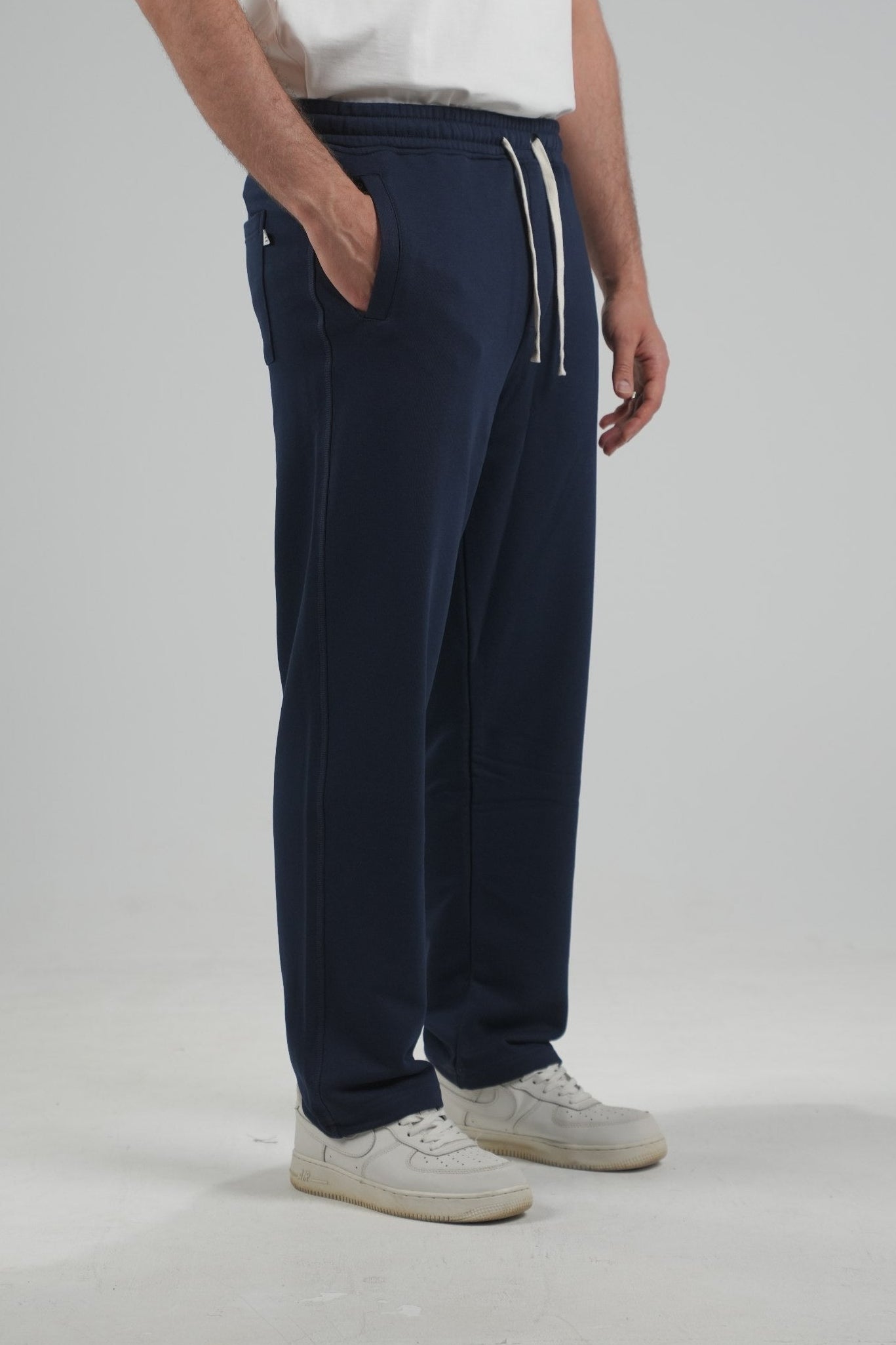 Navy  Wide-leg pants