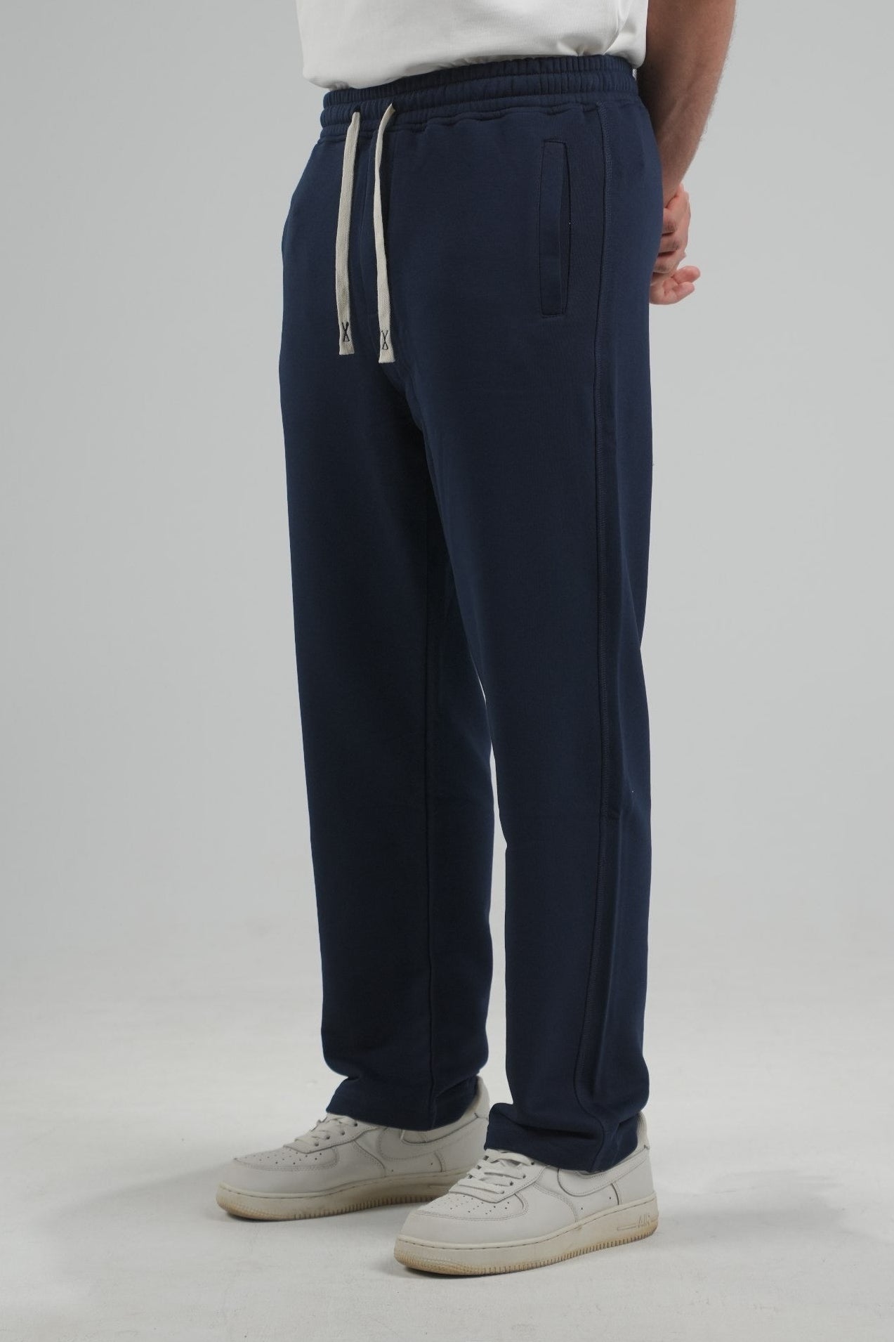Navy  Wide-leg pants